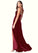 Madilynn A-Line Bow Velvet Floor-Length Dress P0019697