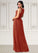 Rachael A-Line Lace Chiffon Floor-Length Dress P0019704