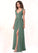 Laci A-Line Ruched Chiffon Floor-Length Dress P0019665