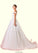 Raegan Ball-Gown Sequins Tulle Chapel Train Dress P0020098