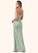 Margaret Mermaid Pleated Mesh Floor-Length Dress P0019596