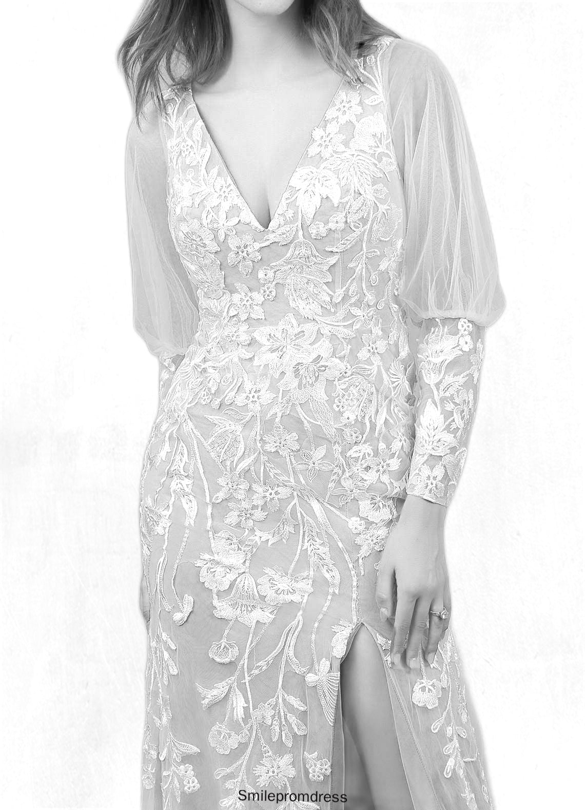 Veronica Mermaid Lace Chapel Train Dress P0020136