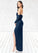 Selina Sheath Long Sleeve Stretch Satin Floor-Length Dress P0019796
