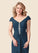 Janiah Sheath Lace Luxe Knit Floor-Length Dress P0019943