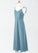 Jordyn A-Line Ruched Chiffon Floor-Length Junior Bridesmaid Dress P0020012