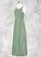 Cassandra A-Line Bow Chiffon Floor-Length Junior Bridesmaid Dress P0020013