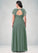 Brynlee A-Line Pleated Chiffon Floor-Length Dress P0019600