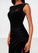 Lilian Sheath Pleated Velvet Floor-Length Dress P0019713