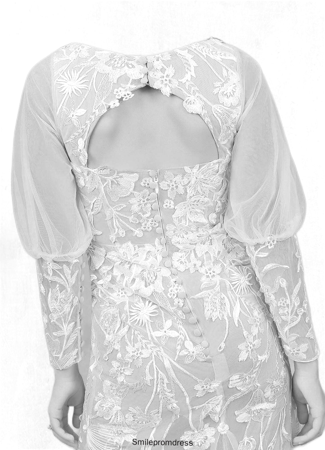 Veronica Mermaid Lace Chapel Train Dress P0020136
