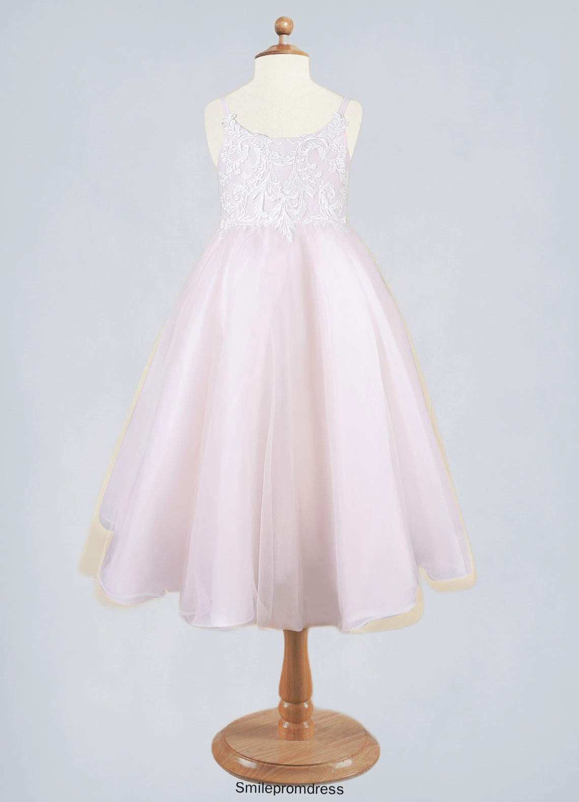Ariella A-Line Lace Organza Ankle-Length Dress P0020160