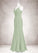 Alexis Mermaid Ruched Chiffon Floor-Length Dress P0019779