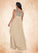 Bailey A-Line Lace Chiffon Floor-Length Dress P0019878