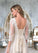 Khloe A-Line Lace Tulle Sweep Train Dress P0020103