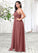 Xiomara A-Line Sweetheart Neckline Chiffon Floor-Length Dress P0019696