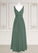 Margery A-Line Pleated Chiffon Floor-Length Dress P0019658