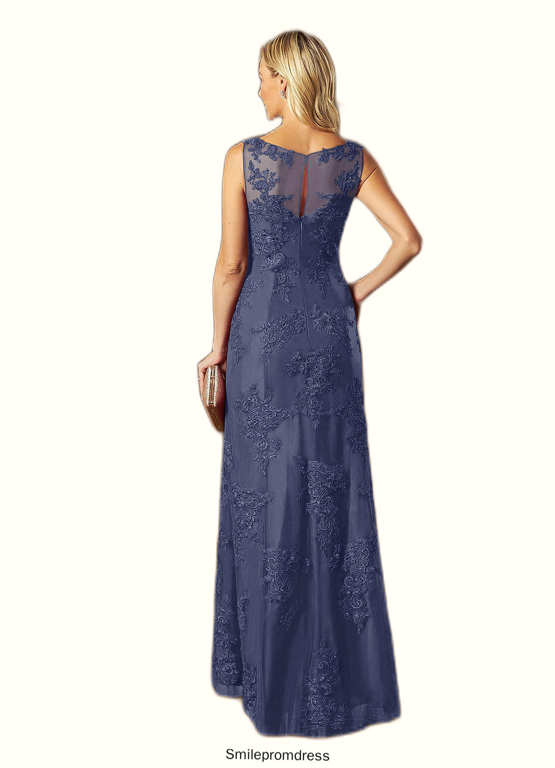 Susanna Mermaid Lace Chiffon Floor-Length Dress P0019902