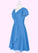 Viola A-Line Pleated Chiffon Knee-Length Dress P0019688