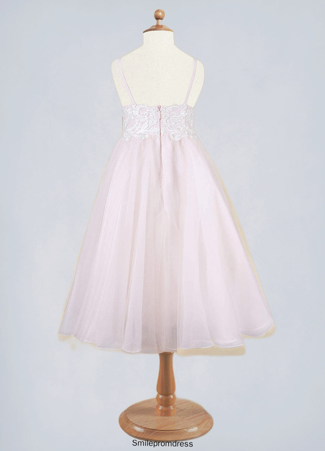 Ariella A-Line Lace Organza Ankle-Length Dress P0020160
