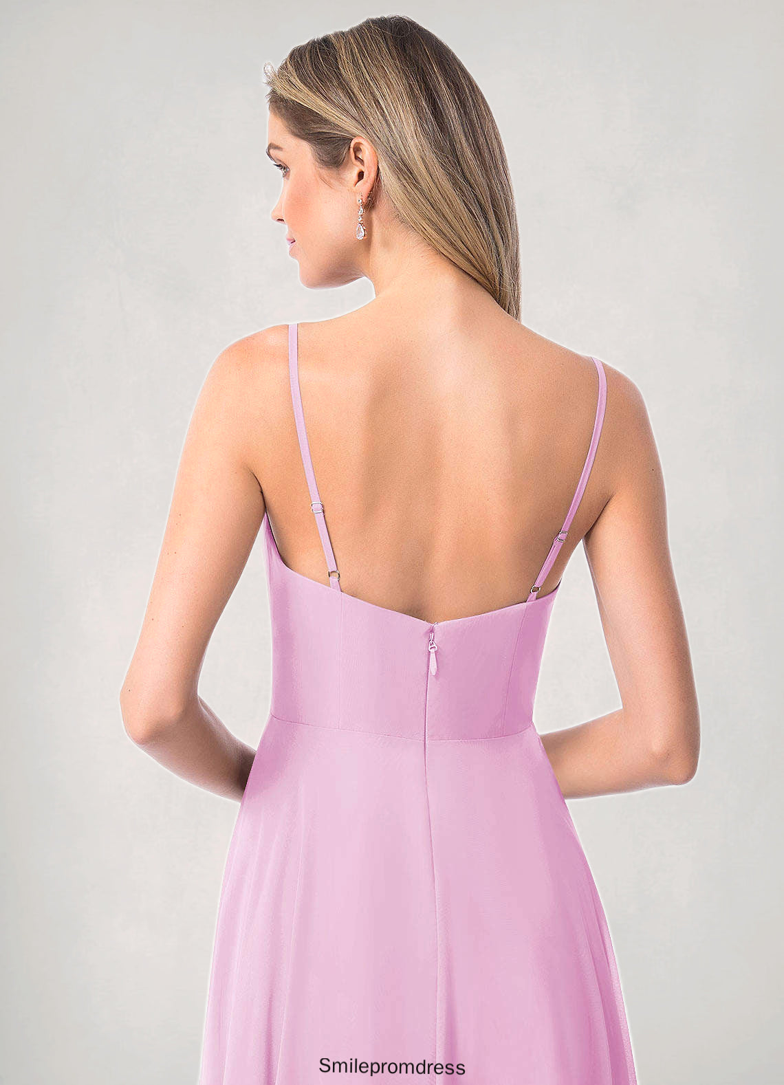 Neveah A-Line Lace Chiffon Floor-Length Dress P0019718