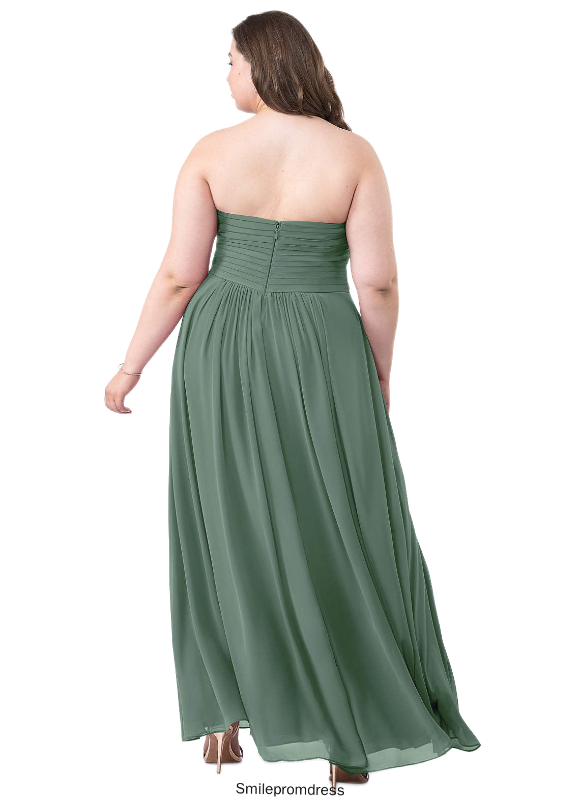 Leah A-Line Sweetheart Neckline Chiffon Floor-Length Dress P0019723