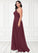 Eva A-Line Lace Chiffon Floor-Length Dress P0019641
