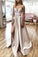 Simple Long Prom Dresses With Split, A-line Spaghetti Long Formal Dresses