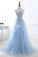 2021 A Line Prom Dresses Sweetheart Tulle With Applique Sweep Train