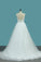 2021 A Line Tulle V Neck With Beads And Ruffles Open Back Wedding Dresses