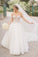 Fairy A Line Sweetheart Tulle Wedding Dresses with Beading