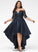 Satin Sequins With A-Line Prom Dresses Selena Lace Off-the-Shoulder Asymmetrical