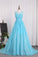 2021 Bateau A Line Prom Dresses Tulle With Applique Sweep Train