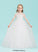 - Flower Girl Dresses Neck Flower Girl 3/4 Dress Sleeves Floor-length Tulle Rylie Scoop Ball-Gown/Princess