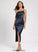 Cocktail Dress Charmeuse Bodycon Pleated Mikayla With Club Dresses One-Shoulder Asymmetrical