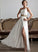 One-Shoulder Chiffon Sequins With A-Line Floor-Length Beading Ruffle Shirley Prom Dresses