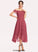Neckline Embellishment Fabric Silhouette Off-the-Shoulder CascadingRuffles A-Line Tea-Length Length Taniyah Straps A-Line/Princess Bridesmaid Dresses