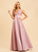 Satin Neckline Fabric A-Line Floor-Length Straps V-neck Length Silhouette Amari Natural Waist Sleeveless Bridesmaid Dresses