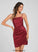Neckline Short/Mini Bodycon Annabel Club Dresses Homecoming Satin Square Dress