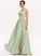 Embellishment Length SplitFront Neckline Lace A-Line Floor-Length V-neck Silhouette Fabric Fernanda A-Line/Princess Bridesmaid Dresses