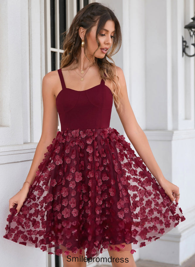 Sleeveless Dresses Elegant Cotton Square Mini Blends Neck Club Dresses A-line Danielle