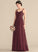 Neckline Tulle V-neck Fabric Silhouette Straps Lace Floor-Length Length A-Line Cecelia Floor Length Bridesmaid Dresses