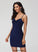 Homecoming With Dress Club Dresses Jersey Sequins Short/Mini Bodycon V-neck Isabell Ruffle