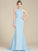 ScoopNeck Silhouette Fabric Trumpet/Mermaid Embellishment Neckline Ruffle Length SweepTrain Kay Bridesmaid Dresses