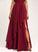 Embellishment Length Ruffle Fabric Floor-Length Silhouette V-neck A-Line Neckline Kamryn Trumpet/Mermaid Sleeveless Bridesmaid Dresses