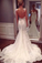 Spaghetti Straps Open Back Wedding Dresses Mermaid Lace With Applique