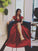 Red Satin A Line Sleeveless Split Long Prom Dresses