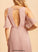 Silhouette A-Line SplitFront Neckline Fabric Floor-Length Embellishment V-neck Length Katie Bridesmaid Dresses