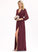 Floor-Length Fabric Pleated V-neck Neckline Silhouette Bow(s) Length A-Line Embellishment Adalyn Bridesmaid Dresses