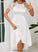 Short Midi A-line Satin Sleeves Dresses Neck Round Elegant Club Dresses Gabriella