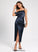 Cocktail Dress Charmeuse Bodycon Pleated Mikayla With Club Dresses One-Shoulder Asymmetrical