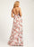 A-Line Length Silhouette Fabric Floor-Length Neckline SplitFront V-neck Embellishment Arabella Natural Waist A-Line/Princess Bridesmaid Dresses